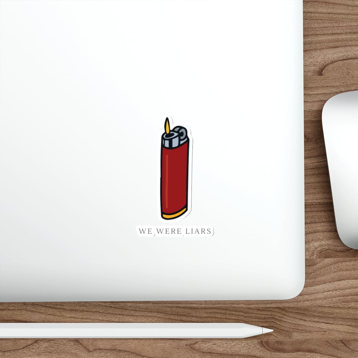 We Were Liars Red Lighter Die-Cut Sticker — Literary Novelty Sticker