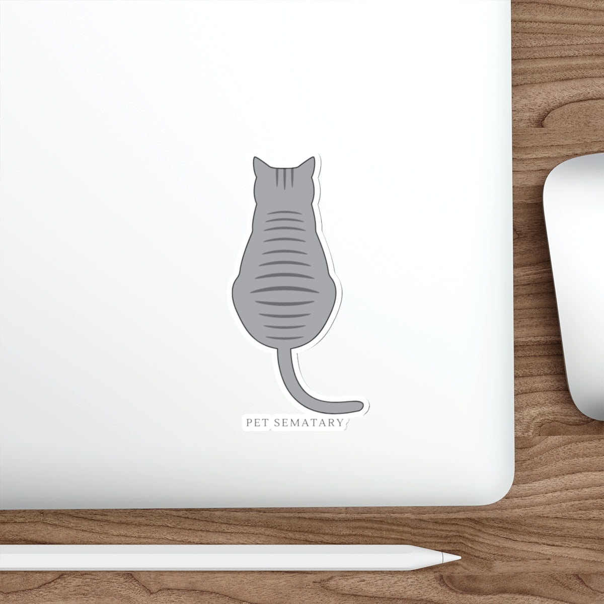 Pet Sematary Gray Cat Die-Cut Sticker — Horror Movie Cat Sticker