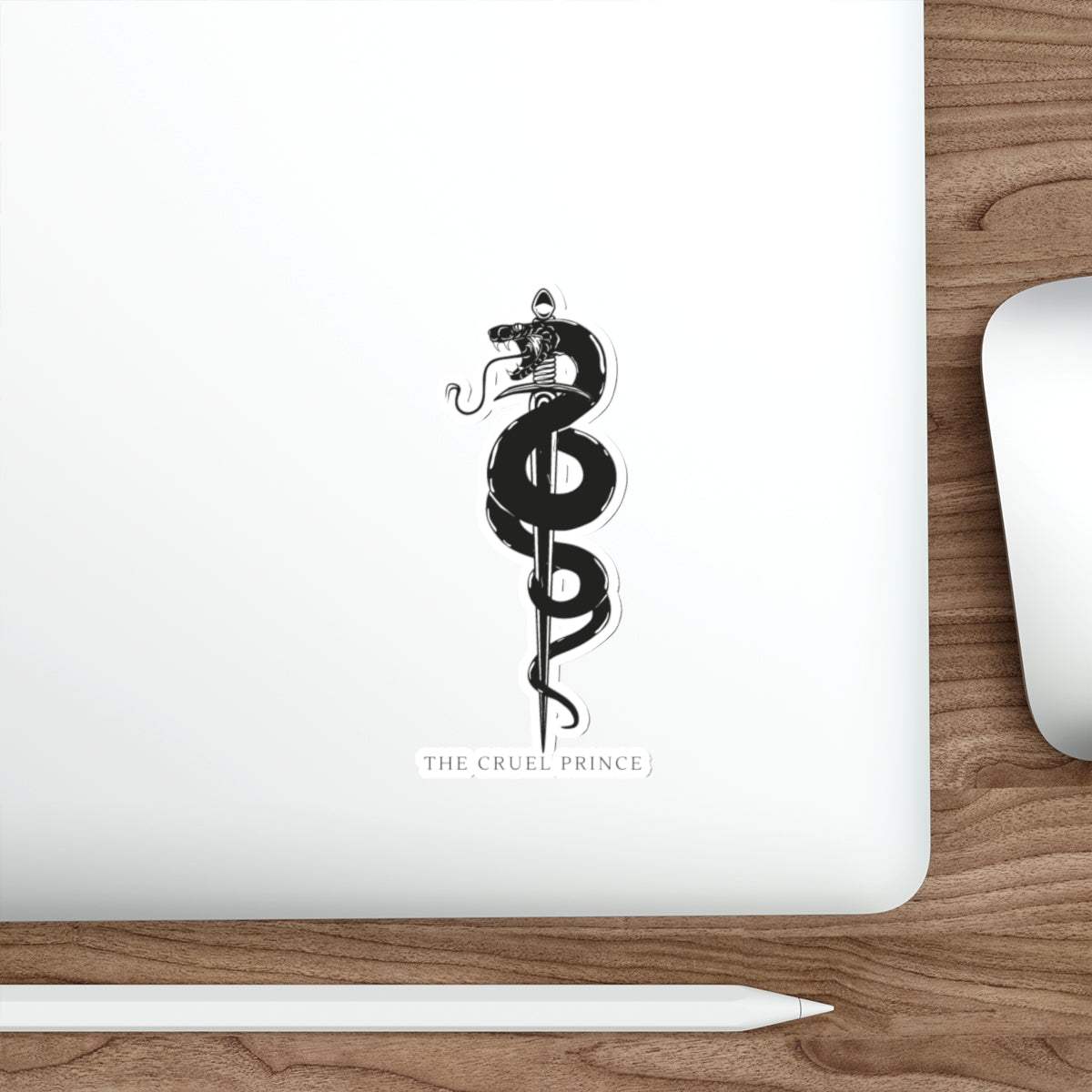 'The Cruel Prince' Black Medical Serpent Decal