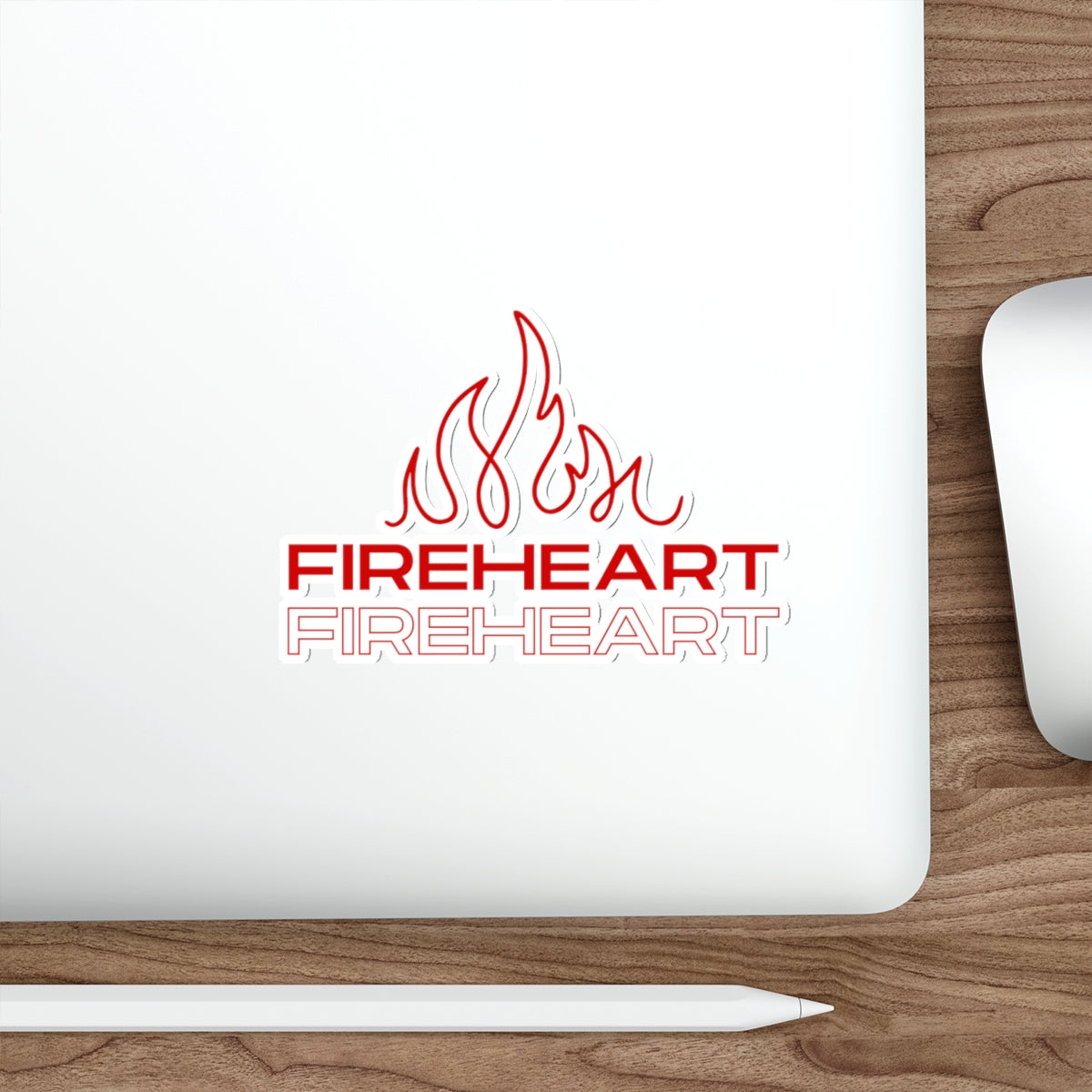 Fireheart Flame Logo Die-Cut Sticker — Small Red Fireheart Decal