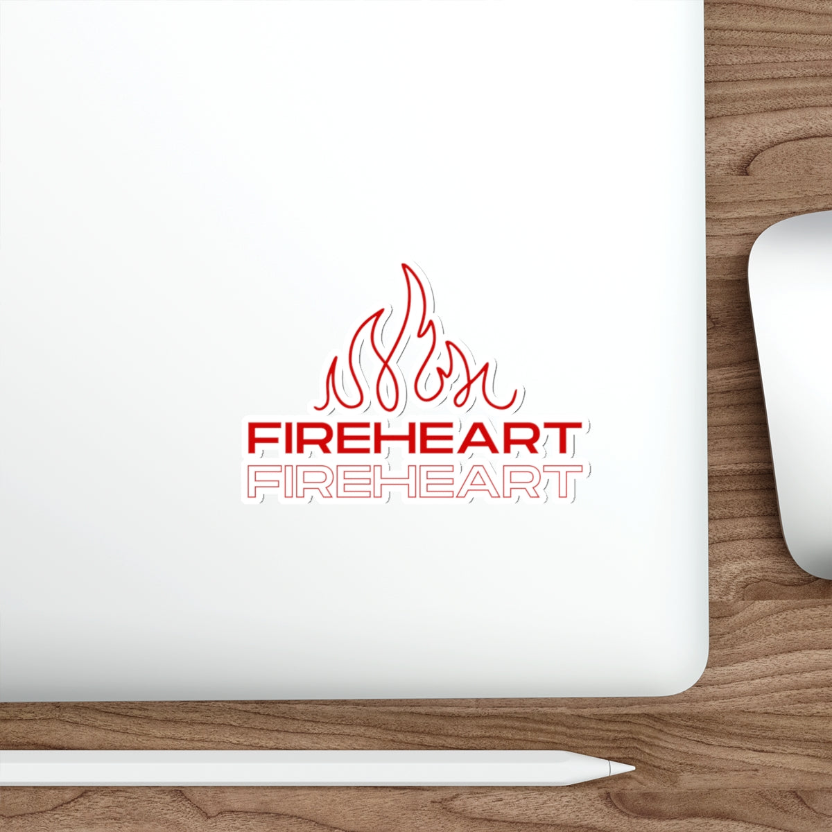 Fireheart Flame Logo Die-Cut Sticker — Small Red Fireheart Decal