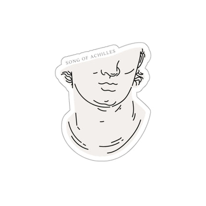 Song of Achilles Classical Bust Die-Cut Sticker — Minimalist Mythology Decal