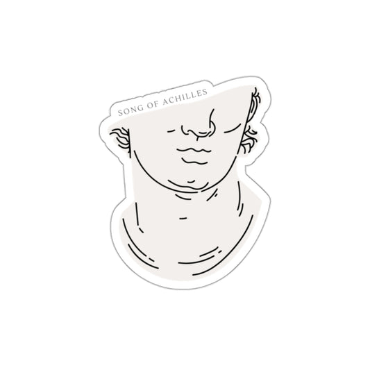 Song of Achilles Classical Bust Die-Cut Sticker — Minimalist Mythology Decal
