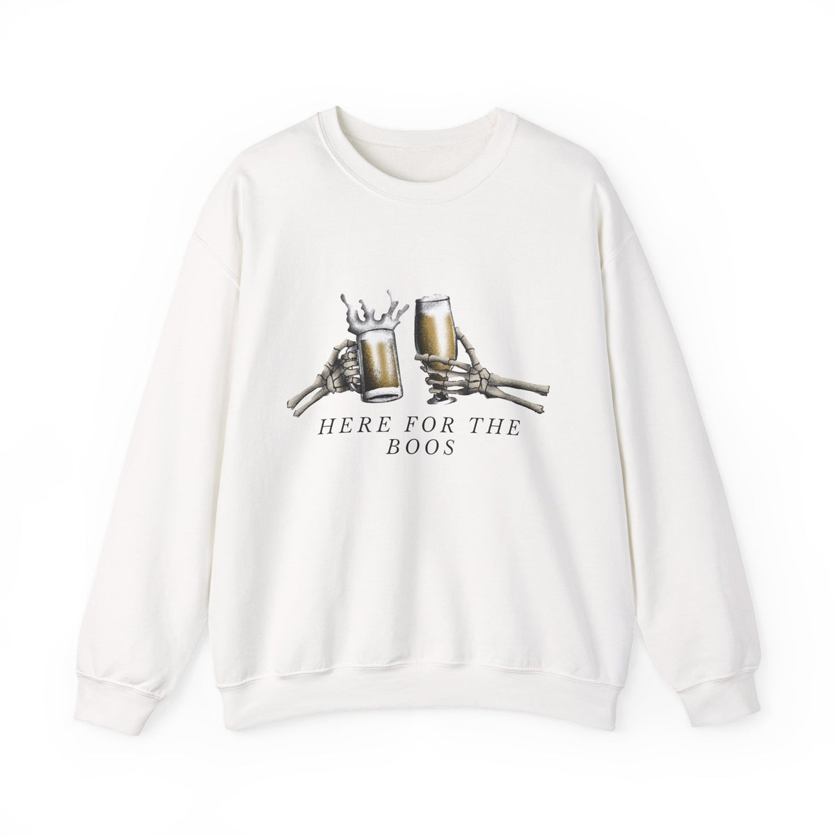 Here For The Boos sweatshirt | Halloween beer ghost design