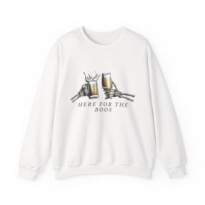 Here For The Boos sweatshirt | Halloween beer ghost design