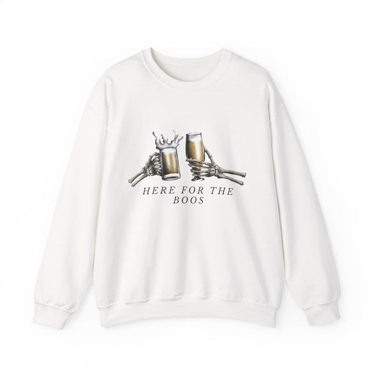 Here For The Boos sweatshirt | Halloween beer ghost design