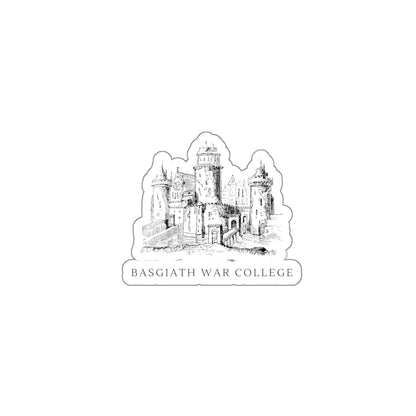 Basgiath War College Castle Die-Cut Sticker — Fantasy Academy Laptop Decal