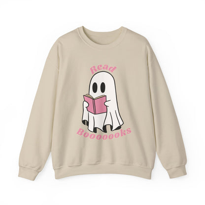 Read Booooks ghost reading sweatshirt | Halloween book lover top