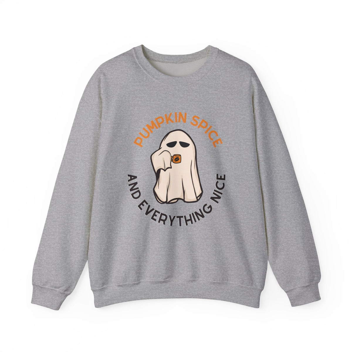 Pumpkin Spice Ghost Crewneck Sweatshirt | Fall Coffee Halloween