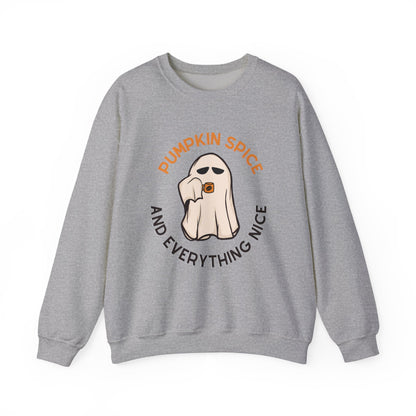 Pumpkin Spice Ghost Crewneck Sweatshirt | Fall Coffee Halloween