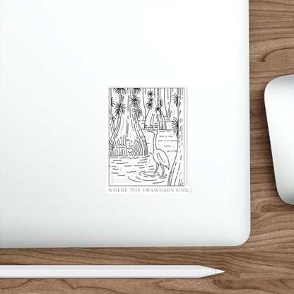 Crawdads Swamp Scene Sticker — 'Where the Crawdads Sing' Die-Cut Sticker