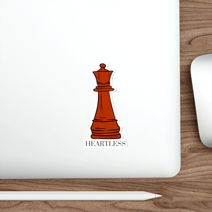Chess King Sticker — 'Heartless' Die-Cut Chess Piece Decal for Laptops & Notebooks