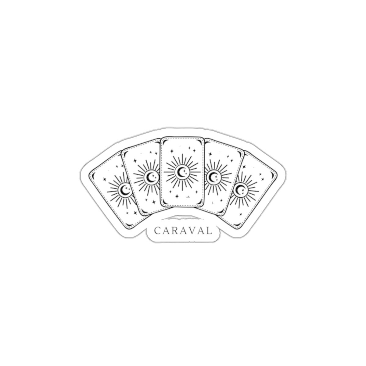 Tarot Card Sun Die-Cut Sticker — Mystical Tarot Aesthetic Sticker