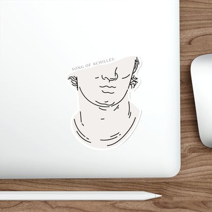 Song of Achilles Classical Bust Die-Cut Sticker — Minimalist Mythology Decal