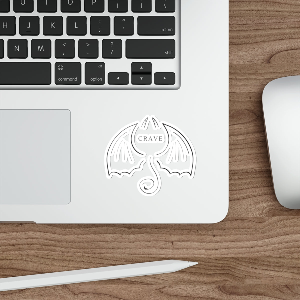 Crave Bat Wings Die-Cut Sticker — Gothic Vampire Emblem for Laptops & Journals