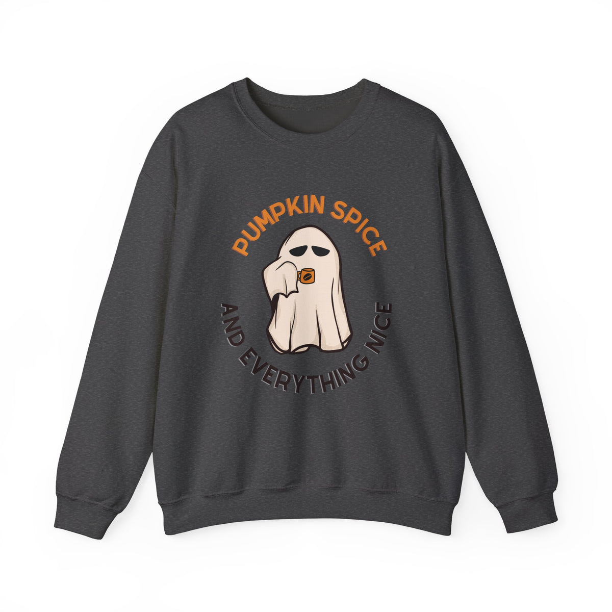 Pumpkin Spice Ghost Crewneck Sweatshirt | Fall Coffee Halloween