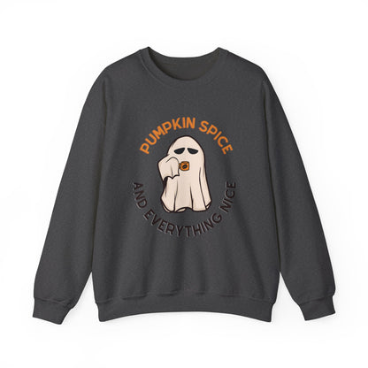 Pumpkin Spice Ghost Crewneck Sweatshirt | Fall Coffee Halloween