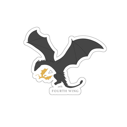 Fourth Wing Dragon Bat Die-Cut Sticker — Fantasy Book Fandom Laptop Decal