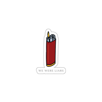 We Were Liars Red Lighter Die-Cut Sticker — Literary Novelty Sticker