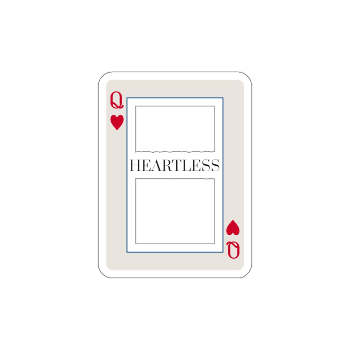 Heartless Queen Sticker — Die-Cut Playing Card Sticker