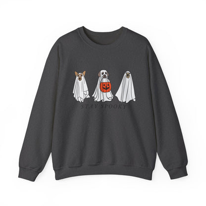 Dogs in Ghost Costumes Sweatshirt | Stay Spooky Halloween