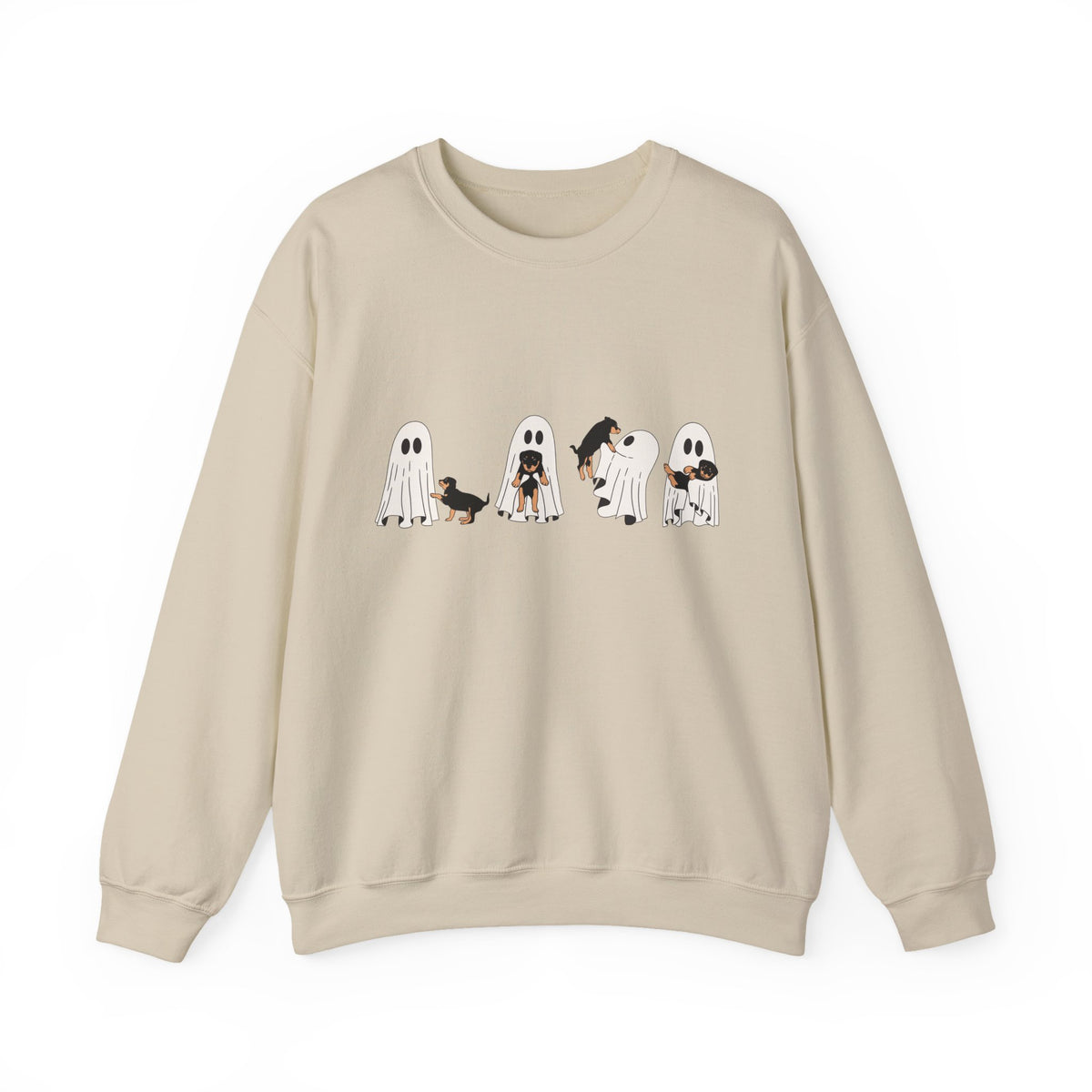 Ghost Kids Illustration Sweatshirt | Halloween Ghost Costume Puppies