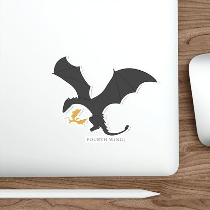 Fourth Wing Dragon Bat Die-Cut Sticker — Fantasy Book Fandom Laptop Decal