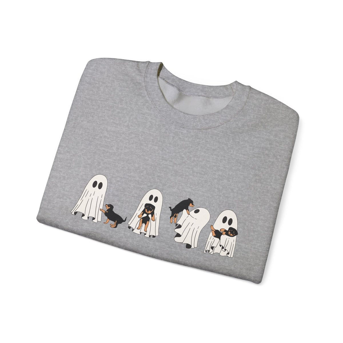 Ghost Kids Illustration Sweatshirt | Halloween Ghost Costume Puppies