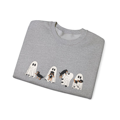 Ghost Kids Illustration Sweatshirt | Halloween Ghost Costume Puppies