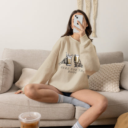 Here For The Boos sweatshirt | Halloween beer ghost design