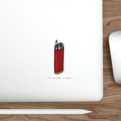 We Were Liars Red Lighter Die-Cut Sticker — Literary Novelty Sticker