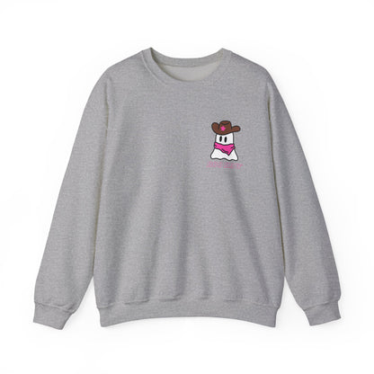 Boo Haw cowboy ghost Sweatshirt | Western ghost design, pink bandana