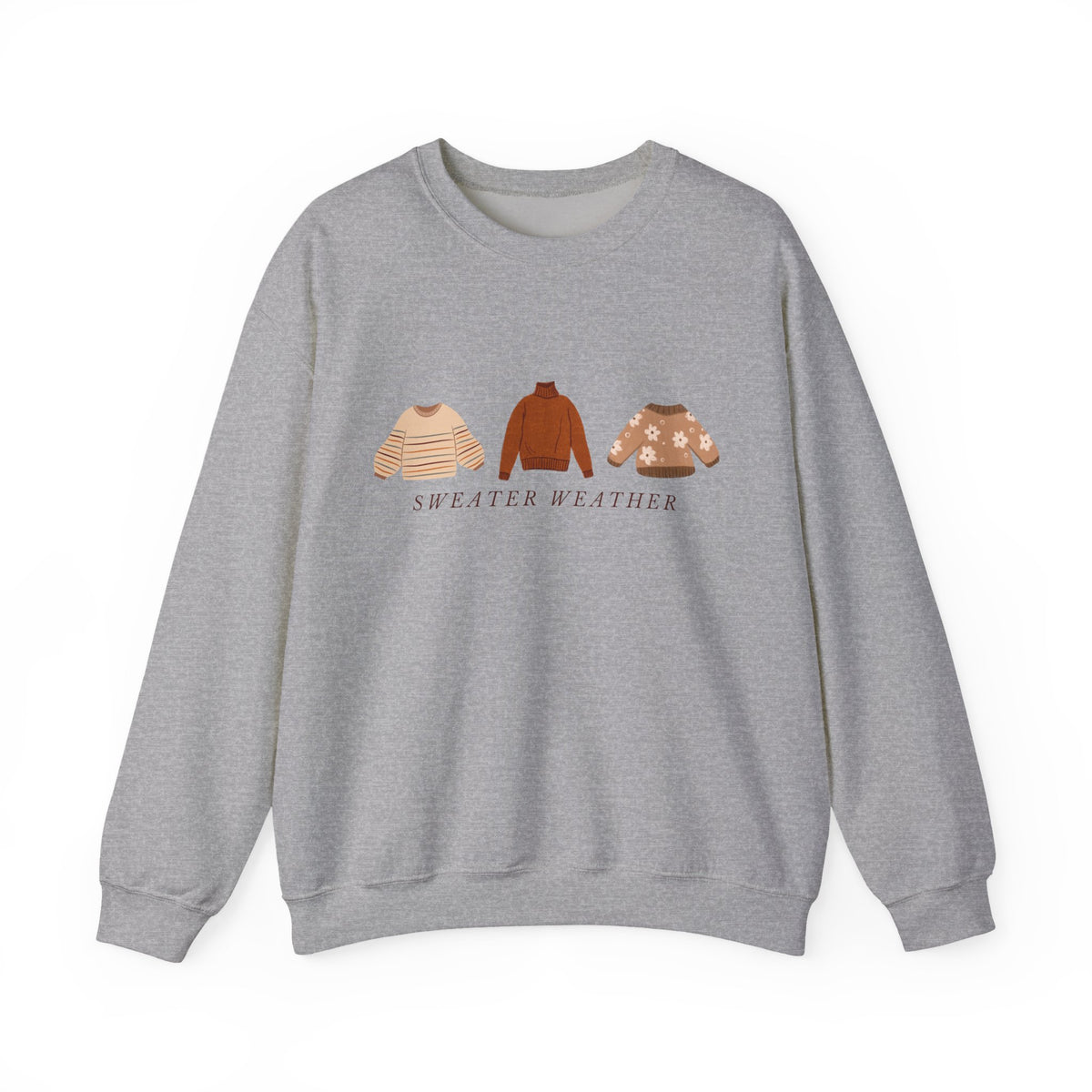 Sweater Weather illustration Sweatshirt | cozy knit sweaters graphic
