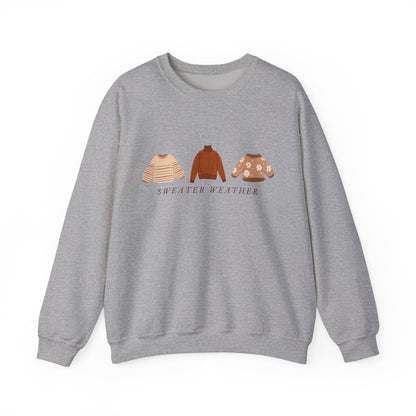 Sweater Weather illustration Sweatshirt | cozy knit sweaters graphic