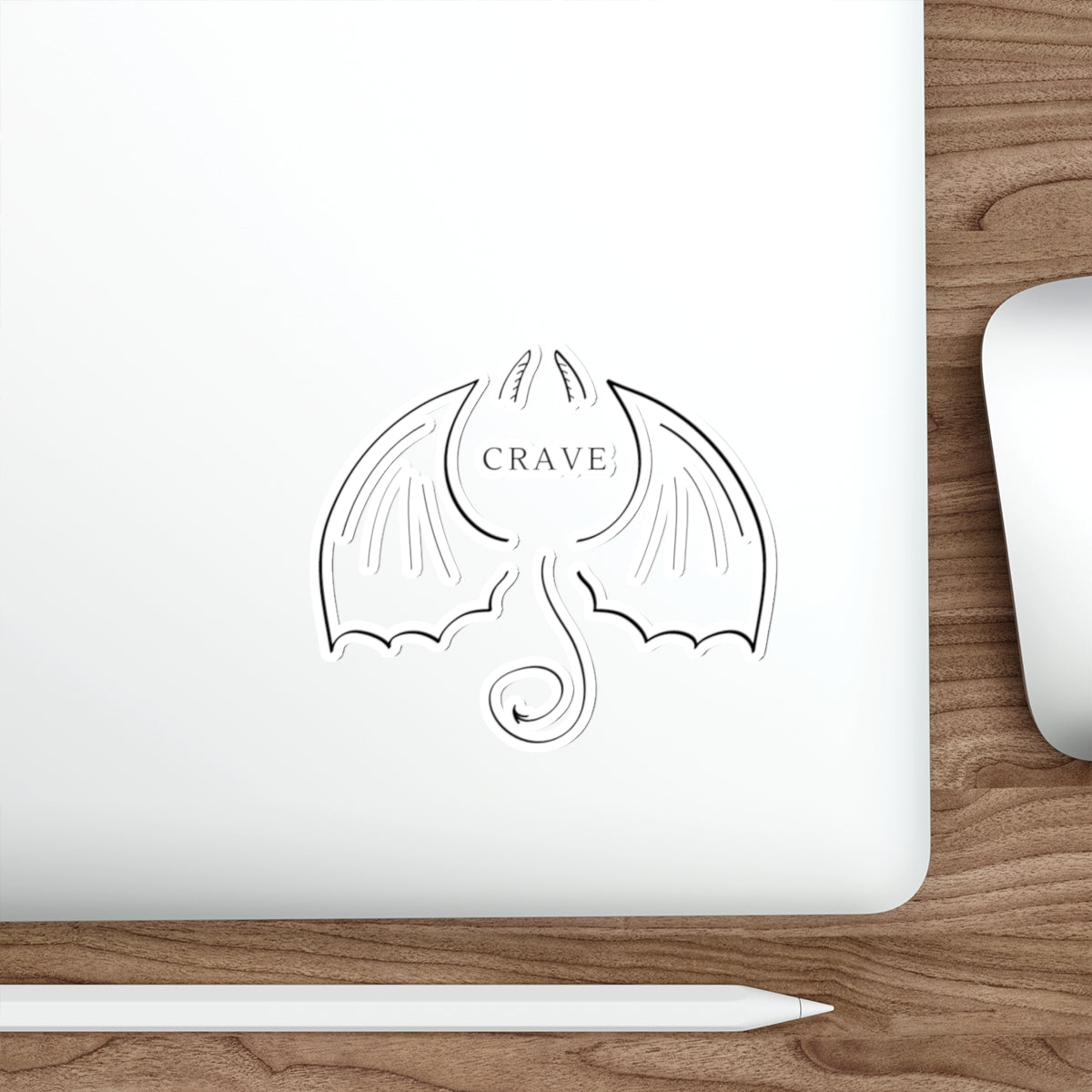 Crave Bat Wings Die-Cut Sticker — Gothic Vampire Emblem for Laptops & Journals