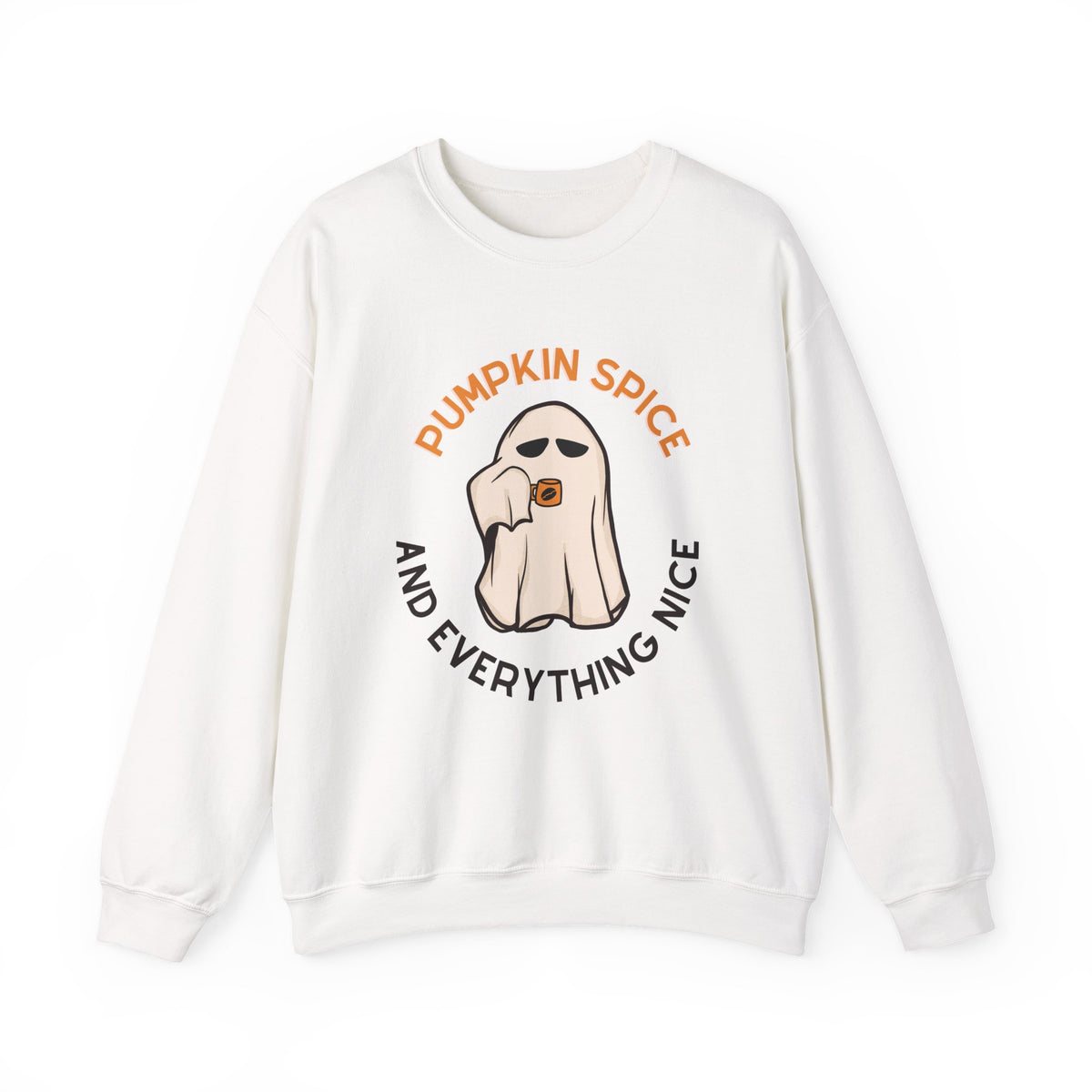 Pumpkin Spice Ghost Crewneck Sweatshirt | Fall Coffee Halloween