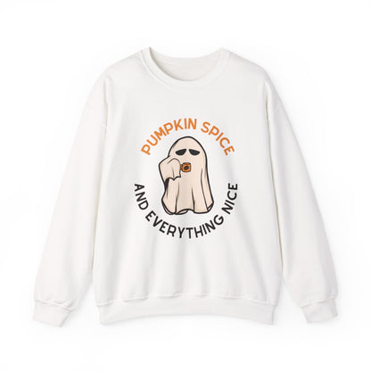 Pumpkin Spice Ghost Crewneck Sweatshirt | Fall Coffee Halloween