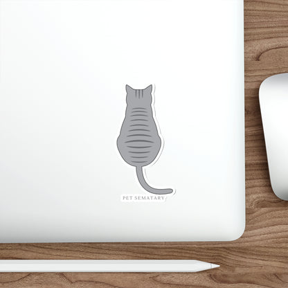Pet Sematary Gray Cat Die-Cut Sticker — Horror Movie Cat Sticker
