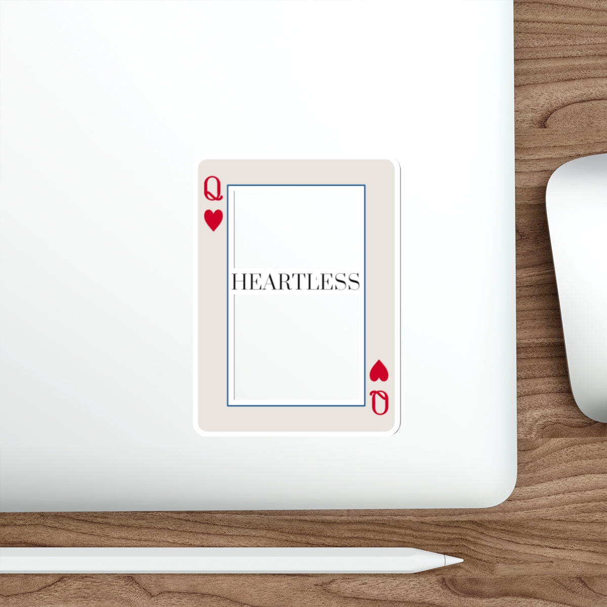 Heartless Queen Sticker — Die-Cut Playing Card Sticker
