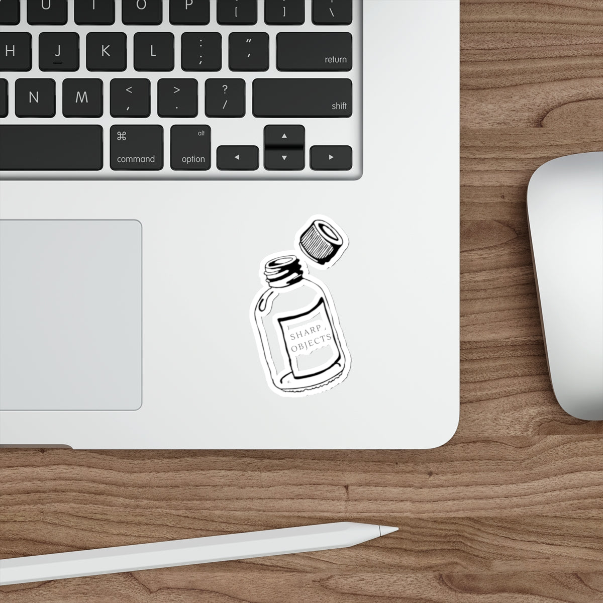 Sharp Objects Vial Die-Cut Sticker — Aesthetic Medical Bottle Sticker