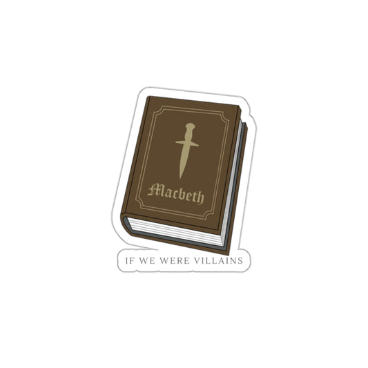 Macbeth Book Die-Cut Sticker — Literary Villains Quote