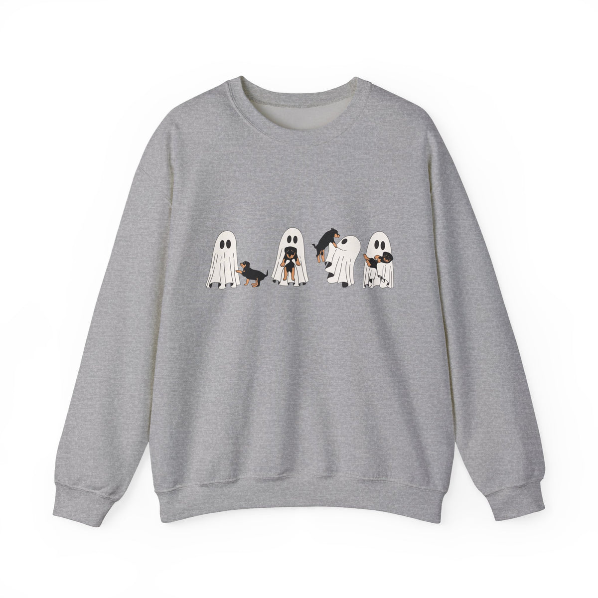 Ghost Kids Illustration Sweatshirt | Halloween Ghost Costume Puppies