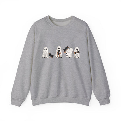 Ghost Kids Illustration Sweatshirt | Halloween Ghost Costume Puppies