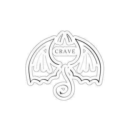 Crave Bat Wings Die-Cut Sticker — Gothic Vampire Emblem for Laptops & Journals