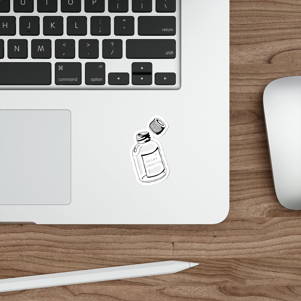 Sharp Objects Vial Die-Cut Sticker — Aesthetic Medical Bottle Sticker
