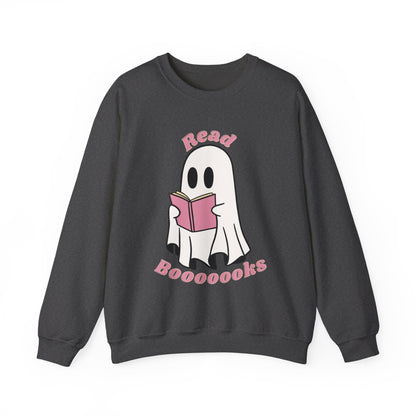 Read Booooks ghost reading sweatshirt | Halloween book lover top
