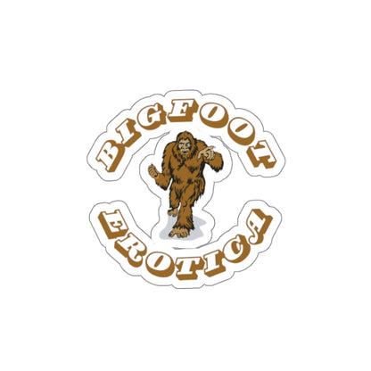 Bigfoot Erotica Die-Cut Sticker — Retro Sasquatch Graphic Sticker