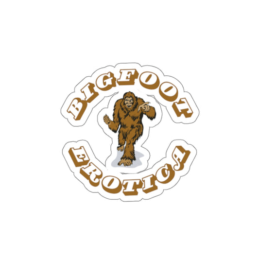 Bigfoot Erotica Die-Cut Sticker — Retro Sasquatch Graphic Sticker