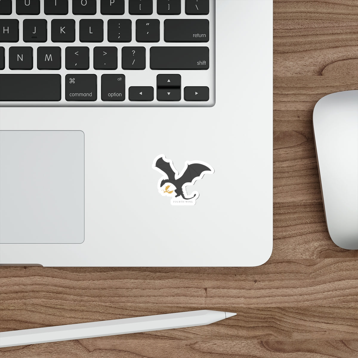 Fourth Wing Dragon Bat Die-Cut Sticker — Fantasy Book Fandom Laptop Decal