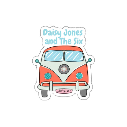 Daisy Jones and The Six Retro Van Die-Cut Sticker — Vintage Band Tour Sticker